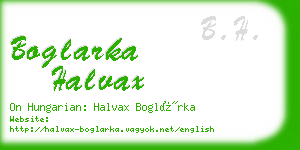 boglarka halvax business card